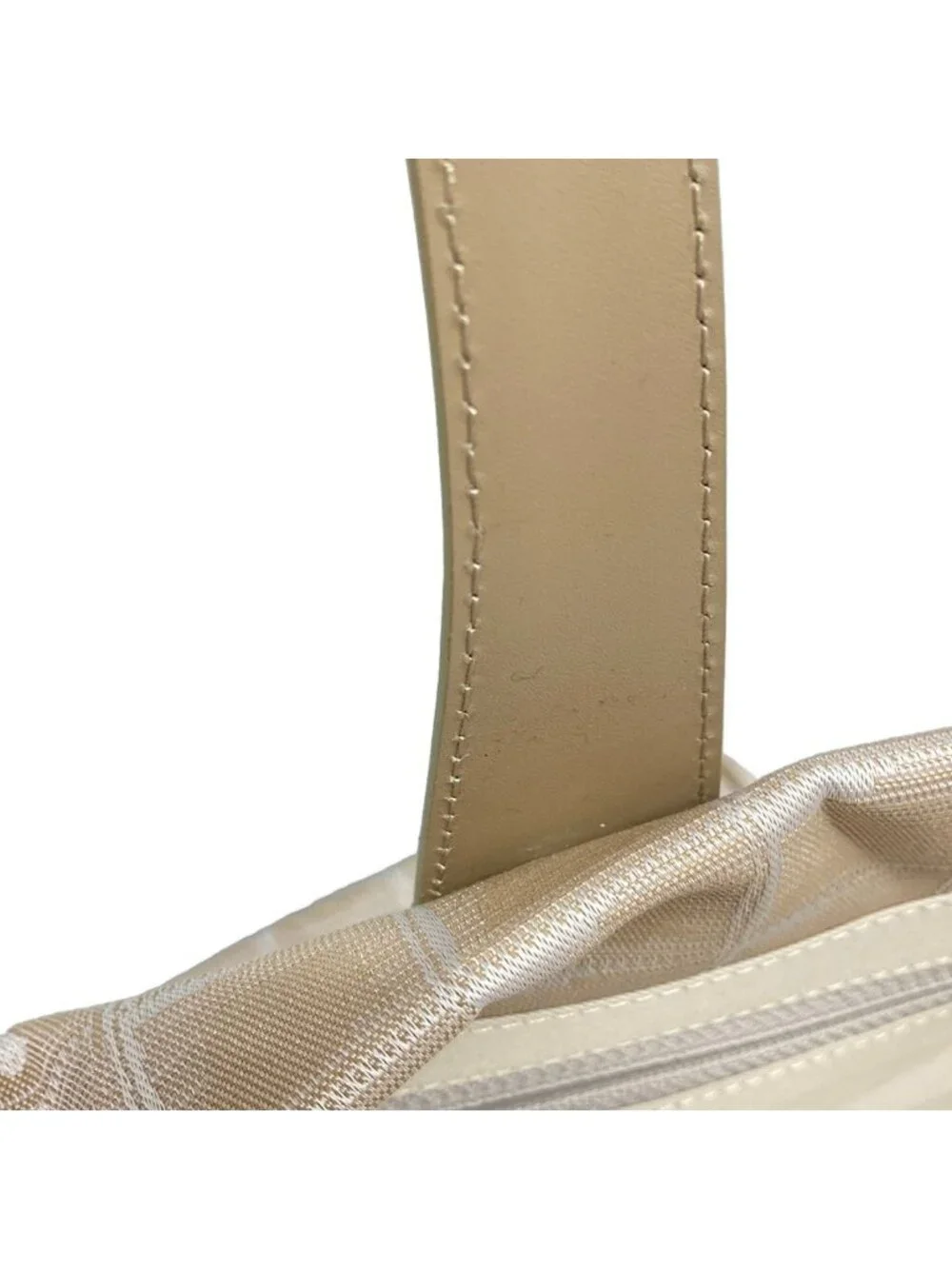 Chanel Tote New Travel Line MM Beige White Leather